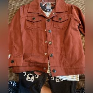 NWT 3 piece set size 3T dog print on shirt & faces on pants knee